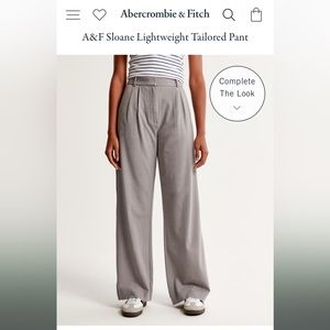 A&F Sloane Tailored Pant- Gray